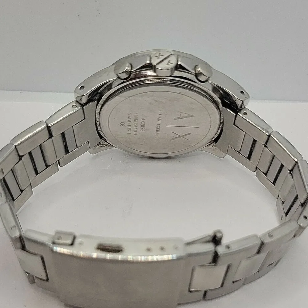 Armani Exchange AX2058 Men Silver Stainless Steel Analog Dial Quartz Watch BC497